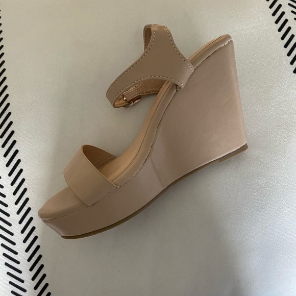 Nude Wedge Sandals (BRAND NEW) - Picture 2 of 5